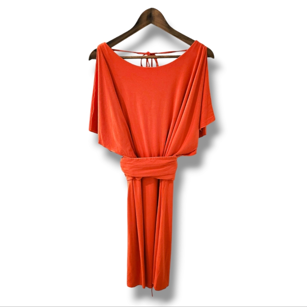 Zen Knits Short Split Cape Sleeve Knit Midi Dress | 2X